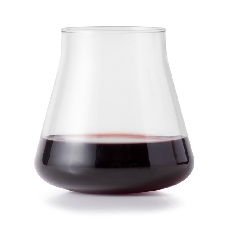 Libbey 15-Ounce Clear Tulip-Shaped Stemless Wine Glasses Set of 4
