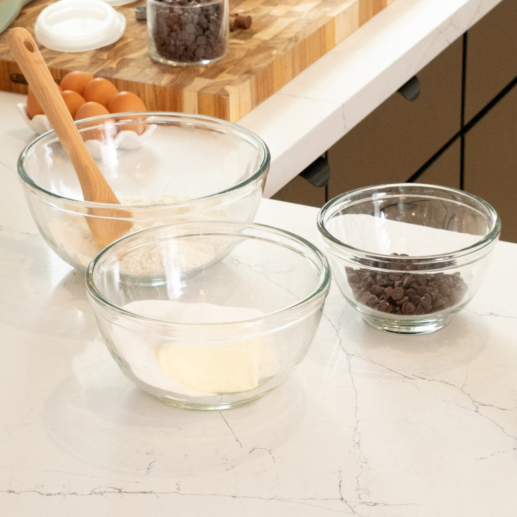 Libbey 3-Piece Clear Glass Mixing Bowl Set