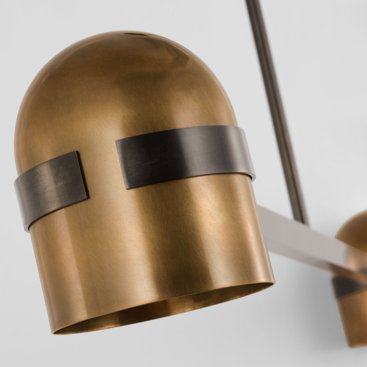 Octavia Blackened Bronze and Brass Linear LED Chandelier