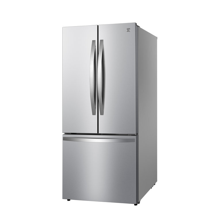 Stainless Steel Compact French Door Refrigerator with Ice Maker