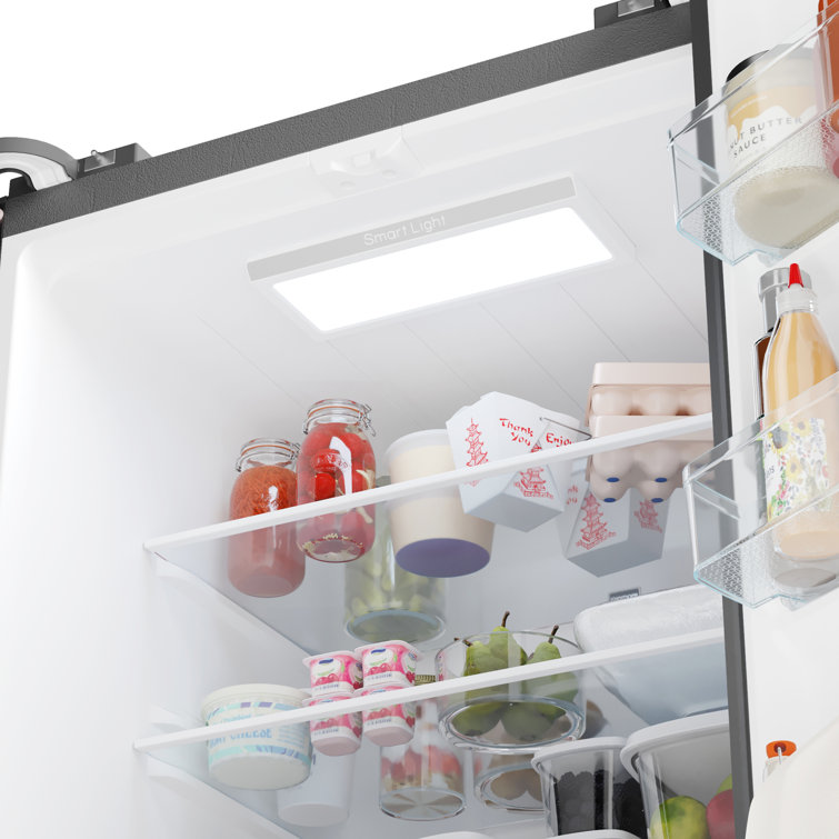 Stainless Steel Compact French Door Refrigerator with Ice Maker