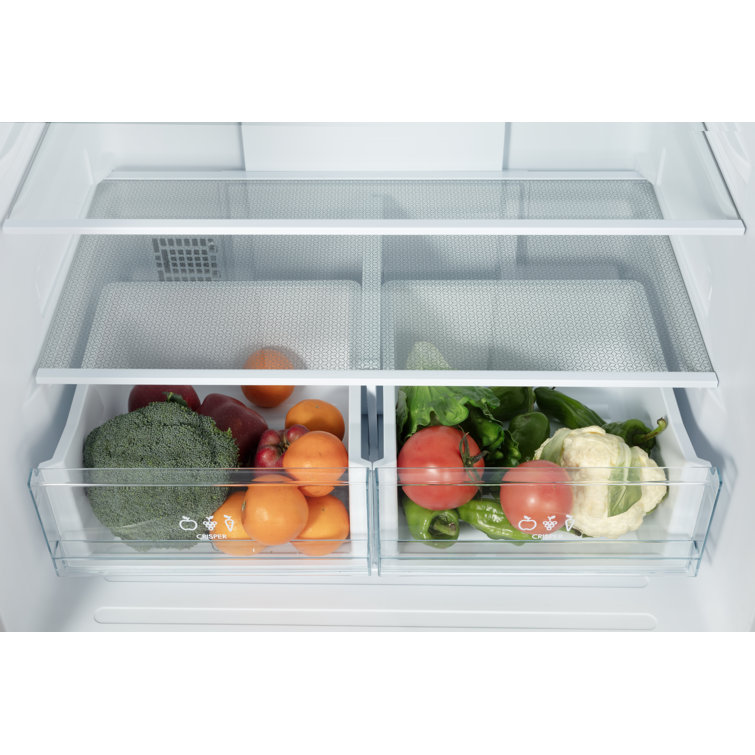 Stainless Steel Compact French Door Refrigerator with Ice Maker