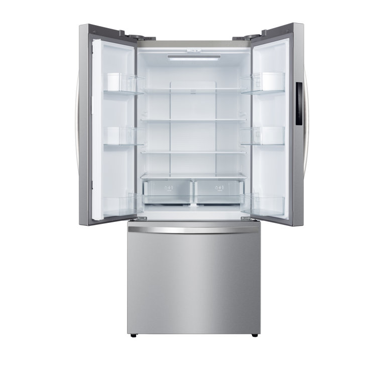 Stainless Steel Compact French Door Refrigerator with Ice Maker