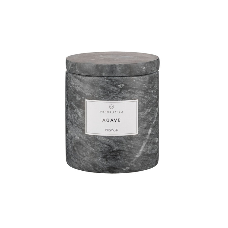 Agave Scented Soy Candle with Charcoal Marble Holder