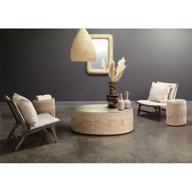 Karlene Off-White Beaded Large Pendant Light with Artisanal Design