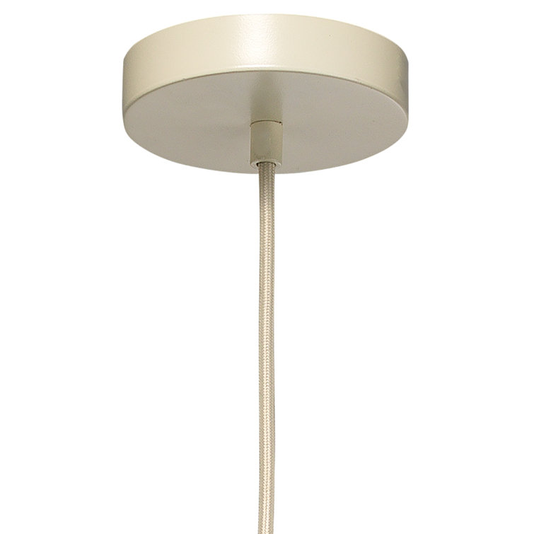 Corn Straw Rope 1-Light Bowl Pendant with Natural Finish