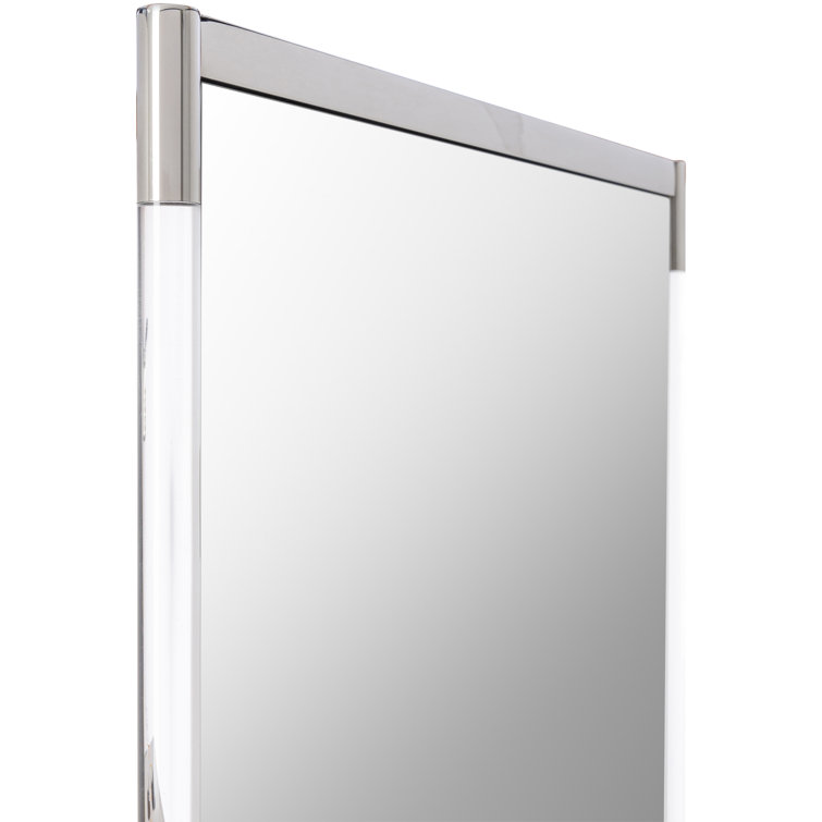 Kyle Rectangular Wood and Metallic Accents Wall Mirror