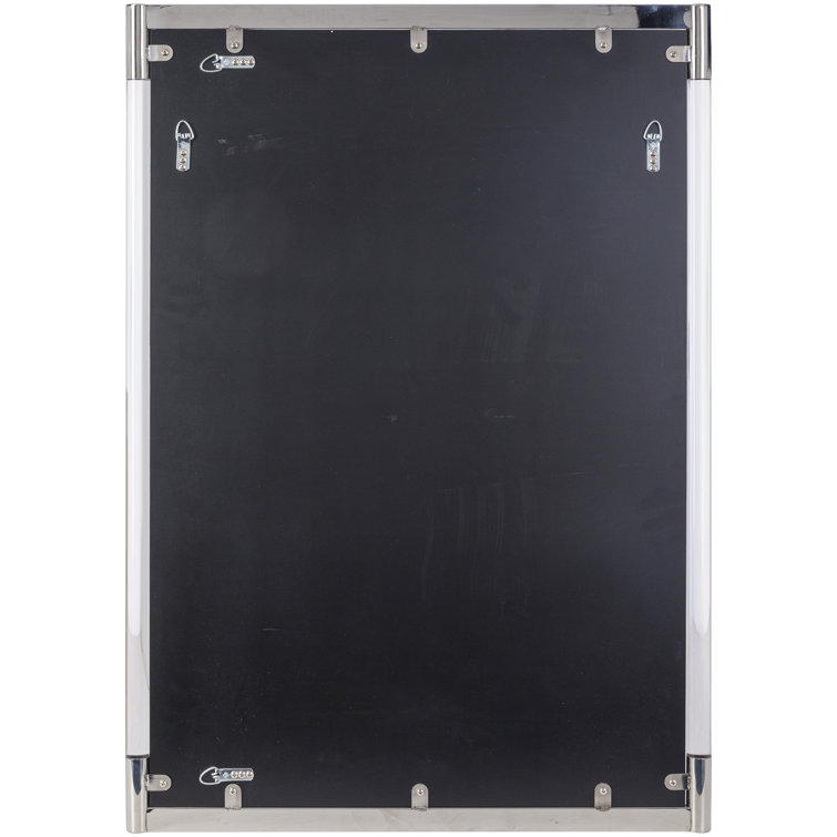 Kyle Rectangular Wood and Metallic Accents Wall Mirror