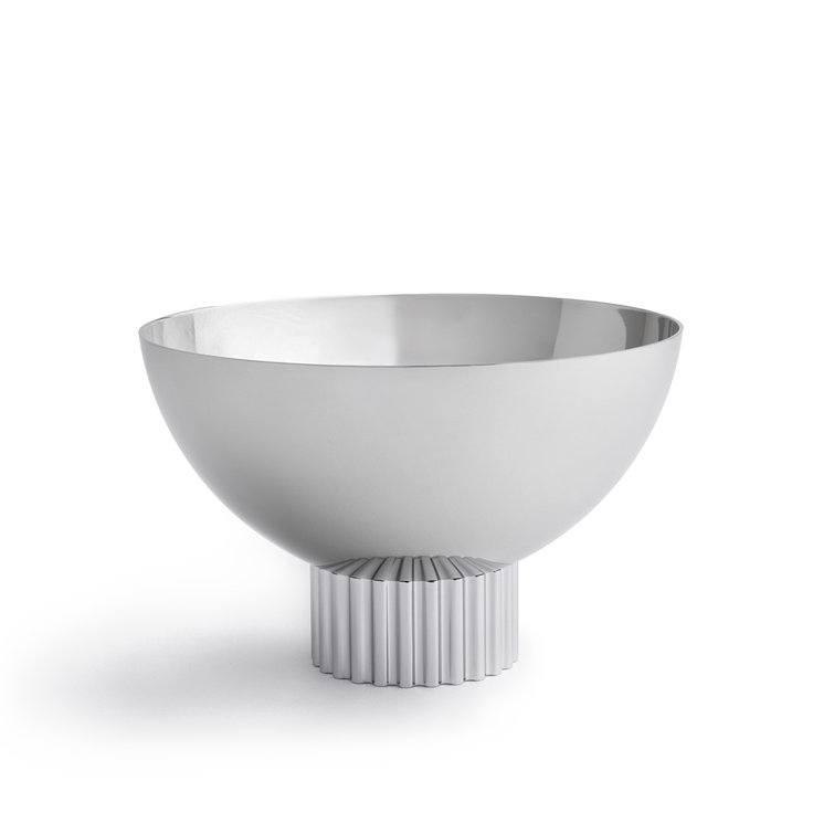 Silver and Gold Textured Glass Nut and Candy Bowl