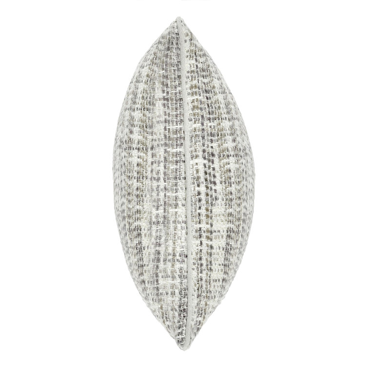 Beige and Ivory Handwoven Linen Throw Pillow