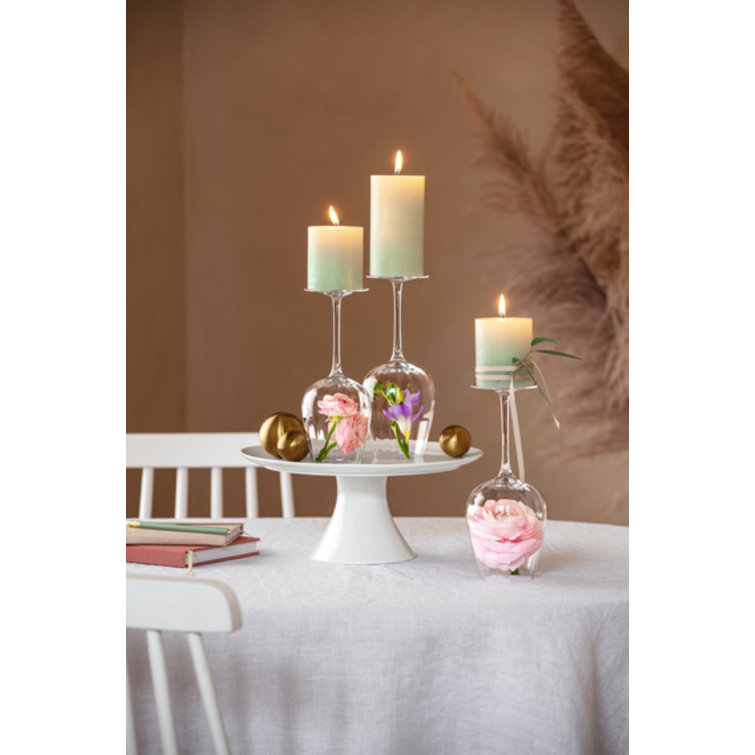 Elegant White Ceramic Pedestal Cake Plate