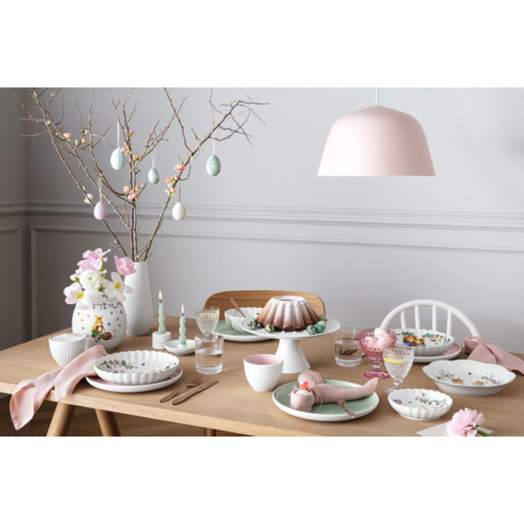 Elegant White Ceramic Pedestal Cake Plate