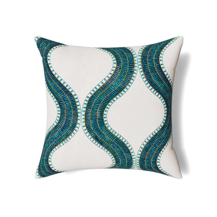 Egyptian Collar Embroidered Linen Cotton Reversible Pillow