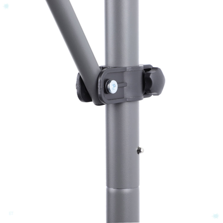 Gray Polyester Outdoor Adjustable Patio Door Awning Canopy