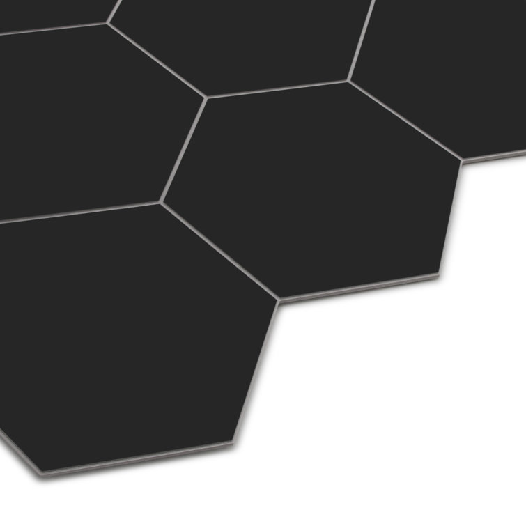Noir Hexagon Composite Peel and Stick Wall Mural
