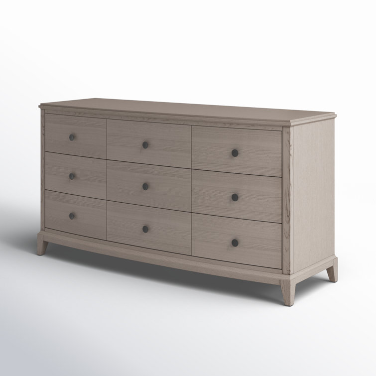 Gray Horizontal Dresser with Soft Close and Felt Lined Drawers