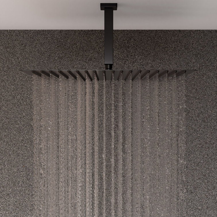 Black Matte Brass Ceiling Mounted Shower Arm