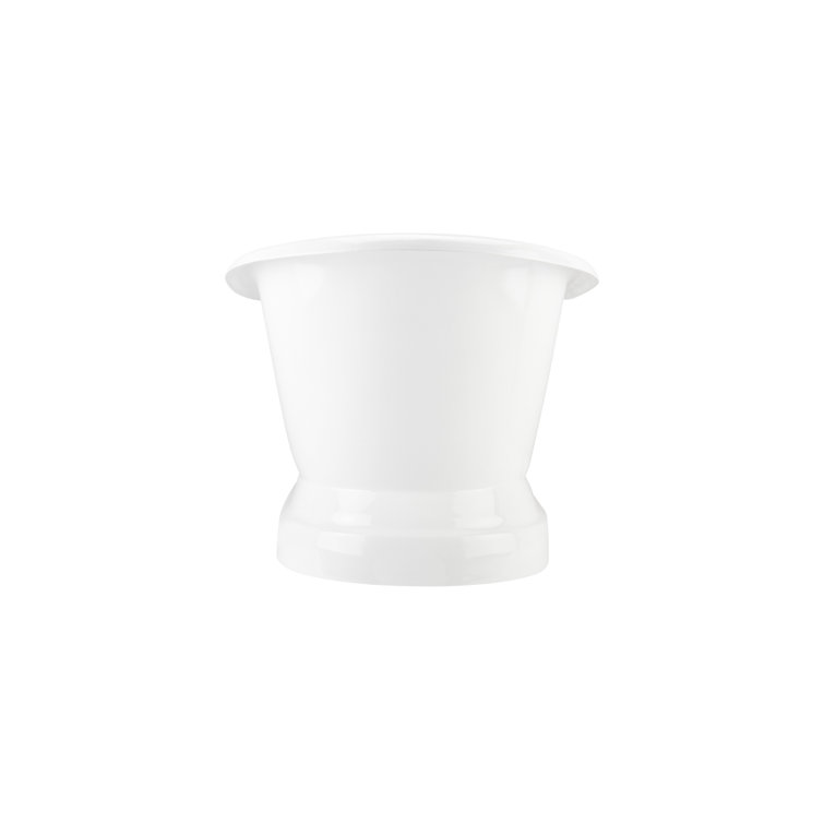 Frayser 71" White Cast Iron Freestanding Oval Pedestal Tub