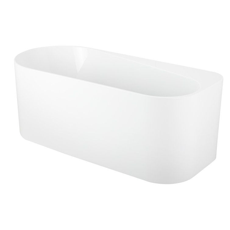 Dellway 66" Glossy White Acrylic Freestanding Soaking Tub