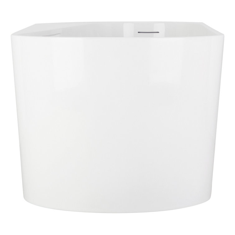 Dellway 66" Glossy White Acrylic Freestanding Soaking Tub