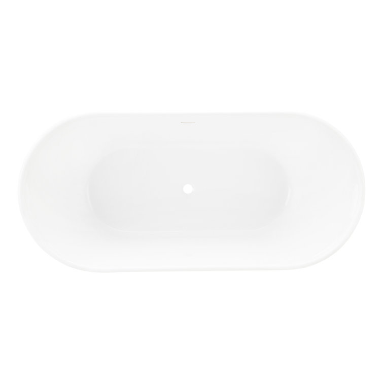 Odenwald 67" White Acrylic Oval Soaking Tub