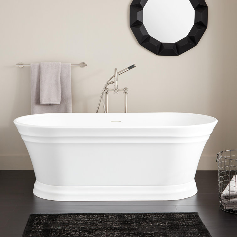 Odenwald 67" White Acrylic Oval Soaking Tub