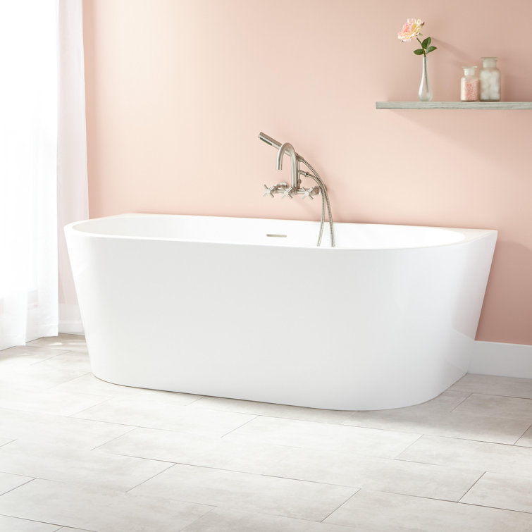 Arrington 59" White Acrylic Freestanding Soaking Tub