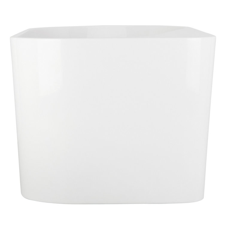 Dellway 66" Glossy White Acrylic Freestanding Soaking Tub