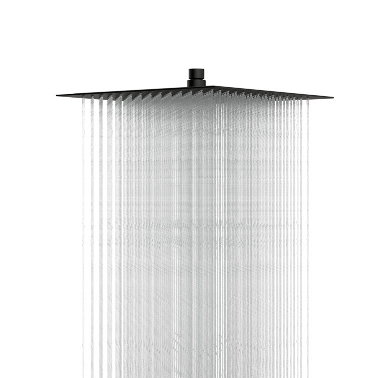 10 Inch Matte Black Stainless Steel Square Rain Shower Head