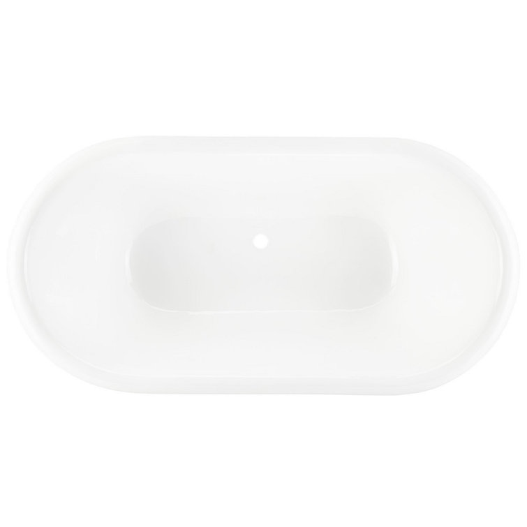 Henley 66" White Cast Iron Freestanding Pedestal Tub