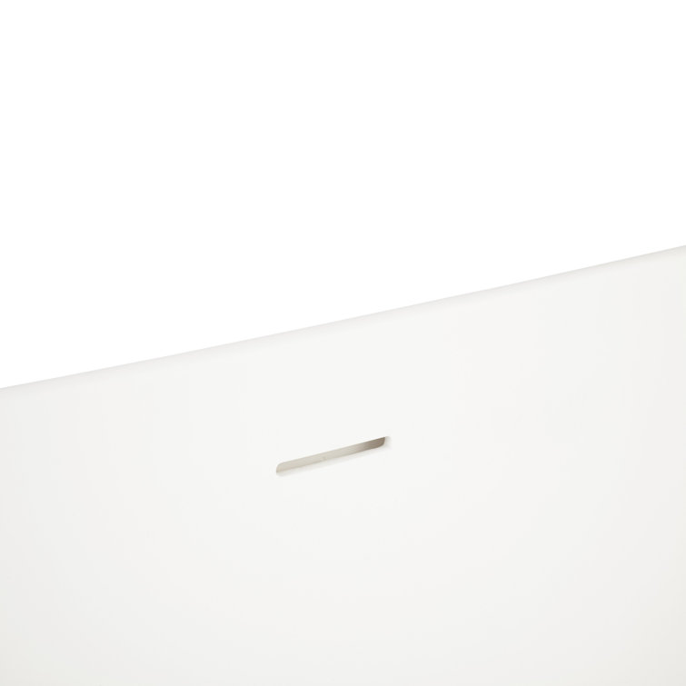 Winifred 71" White Solid Surface Freestanding Soaking Tub