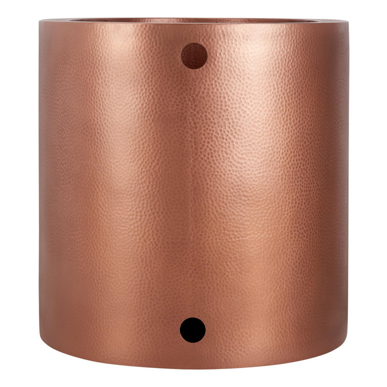 Raksha 48" Antique Copper Oval Freestanding Soaking Tub