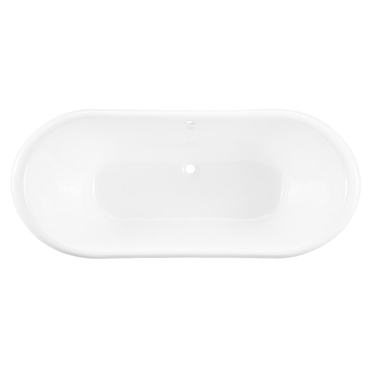 Dorset 66" Cast Iron Freestanding Tub with Brushed Nickel Drain