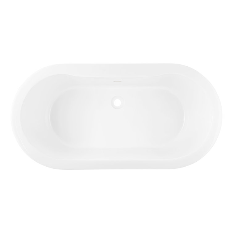 Boone 51" White Acrylic Freestanding Bathtub