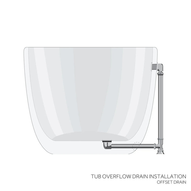 Rosalind 63" White Acrylic Pedestal Soaking Tub