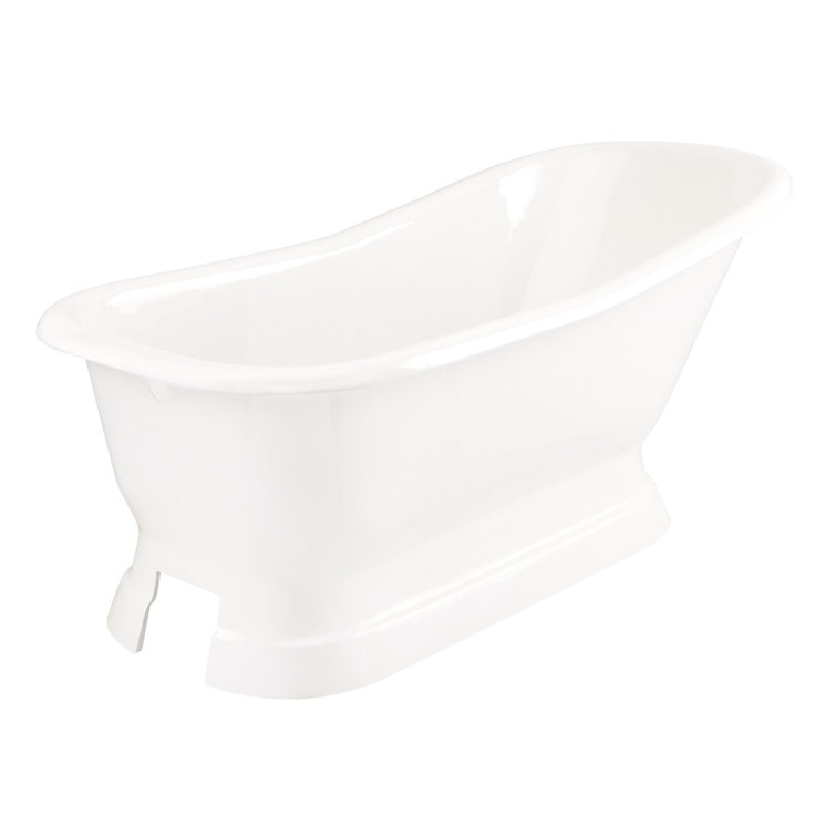 Jude 66" White Cast Iron Freestanding Soaking Tub