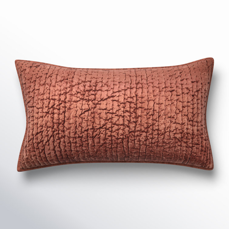 Terra Cotta Quilted Velvet King Sham