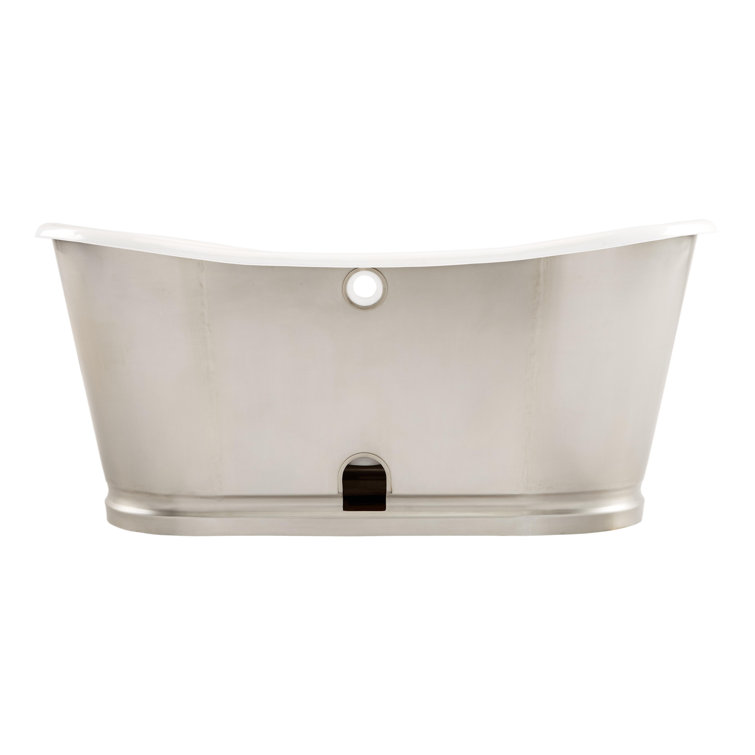 Dorset 66" Stainless Steel and Cast Iron Freestanding Soaking Tub