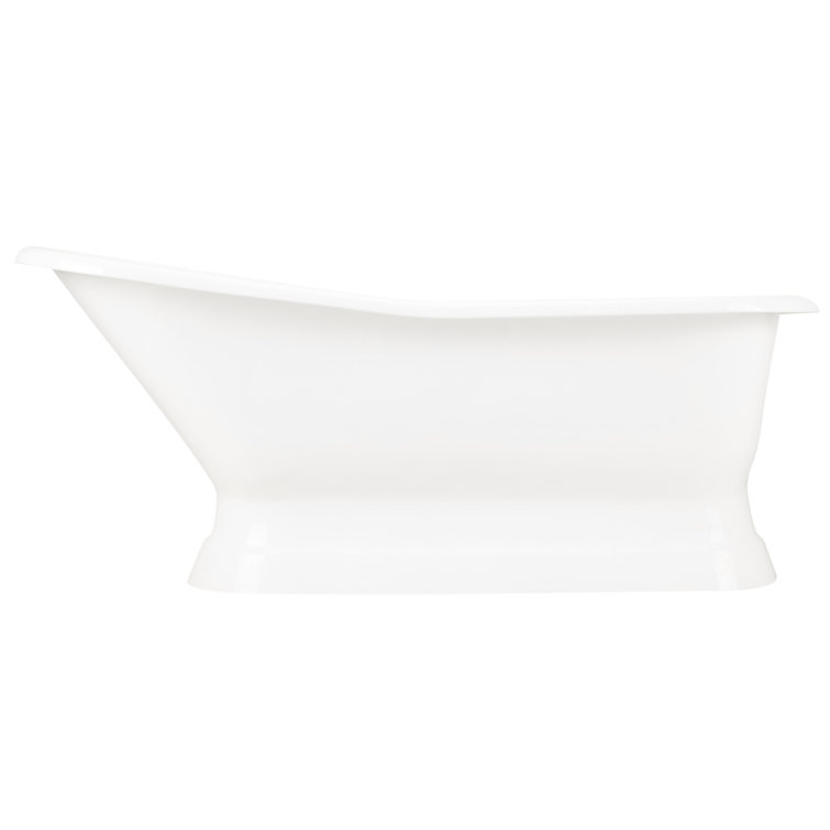 Jude 66" White Cast Iron Freestanding Soaking Tub