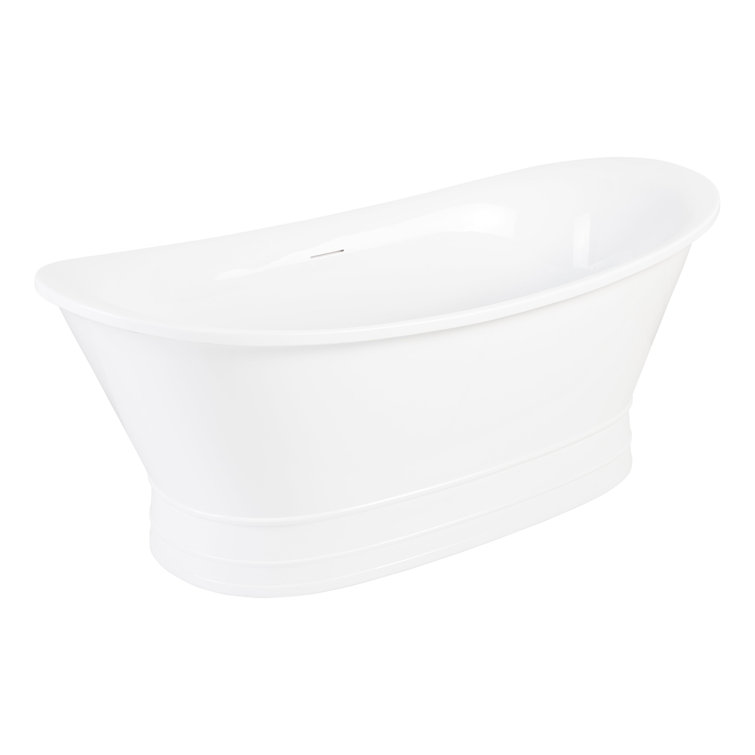 Desborough 69" White Acrylic Freestanding Soaking Tub