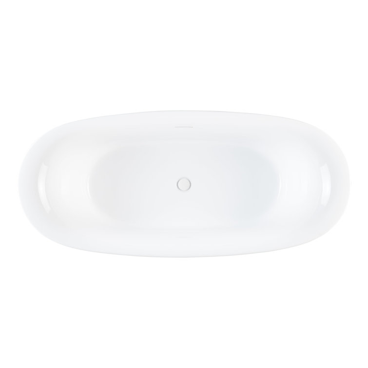 Desborough 69" White Acrylic Freestanding Soaking Tub