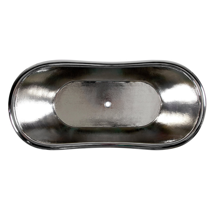 Paige 72" Copper and Nickel Freestanding Double Slipper Tub