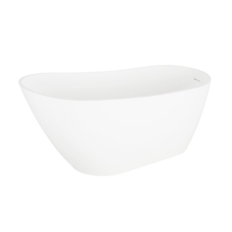 Sheba 66" White Solid Surface Freestanding Soaking Tub