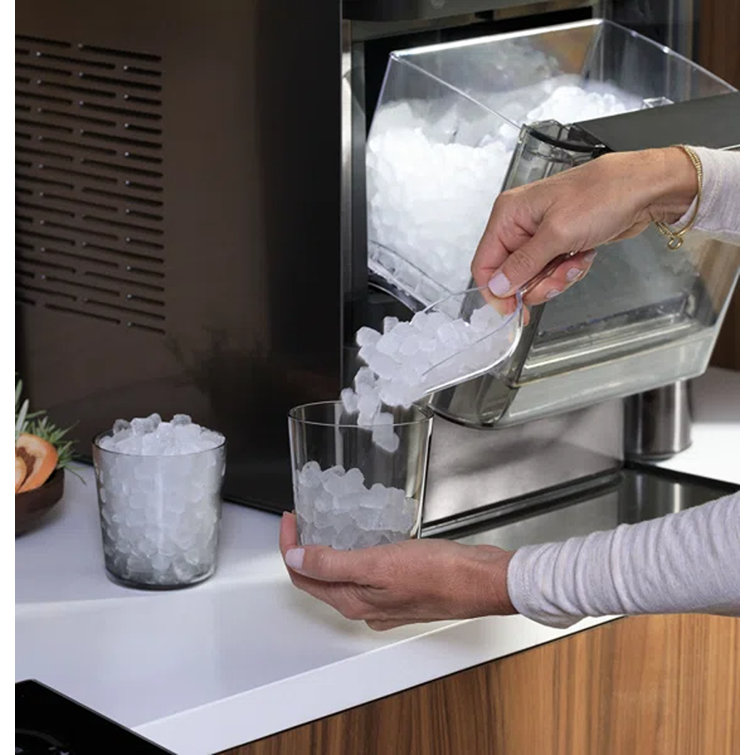Black Stainless Steel Portable Nugget Ice Maker with WiFi