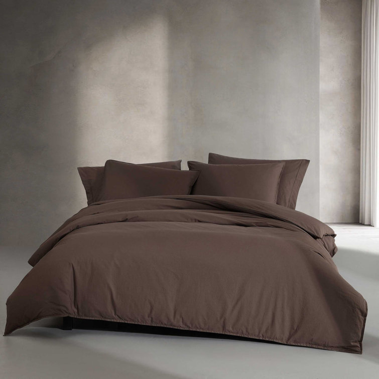 Light Beige Cotton Twin/Twin XL Comforter Set with Shams