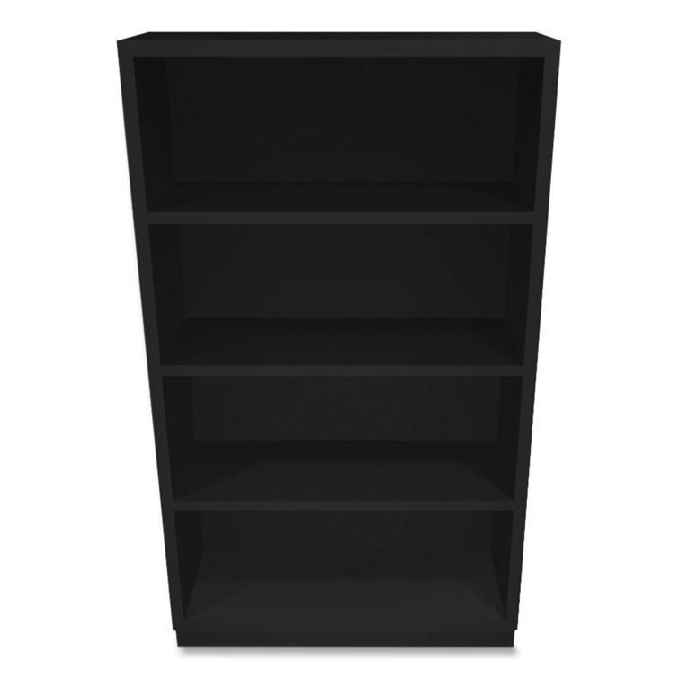 Brigade Adjustable Black Metal 4-Shelf Bookcase 34.5" W