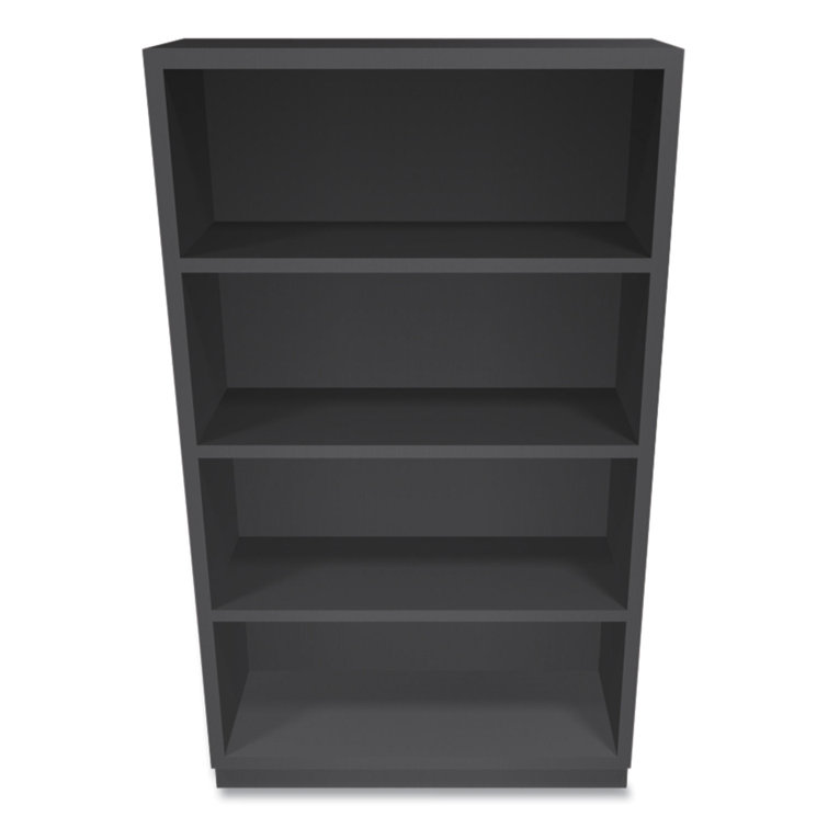 Adjustable Gray Heavy-Duty Metal 59" Bookcase with Four Shelves