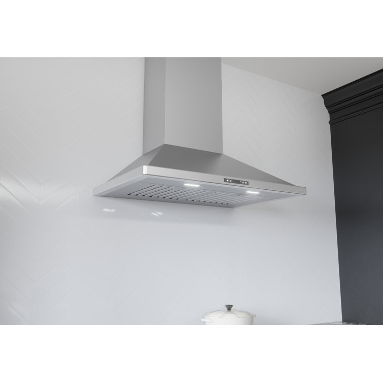 Venezia 36" Stainless Steel Wall Mounted Range Hood with LED Light
