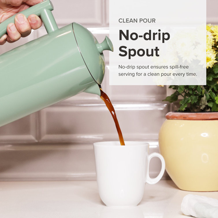 Dilly Bean Green Double-Walled Stainless Steel French Press