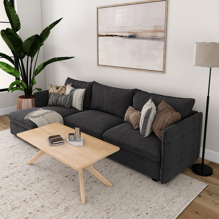 Blonde Solid Wood Cross Leg Rectangular Coffee Table, 48 inches